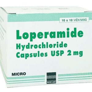 Loperamide Micro (Hộp 10 vỉ x 10 viên)