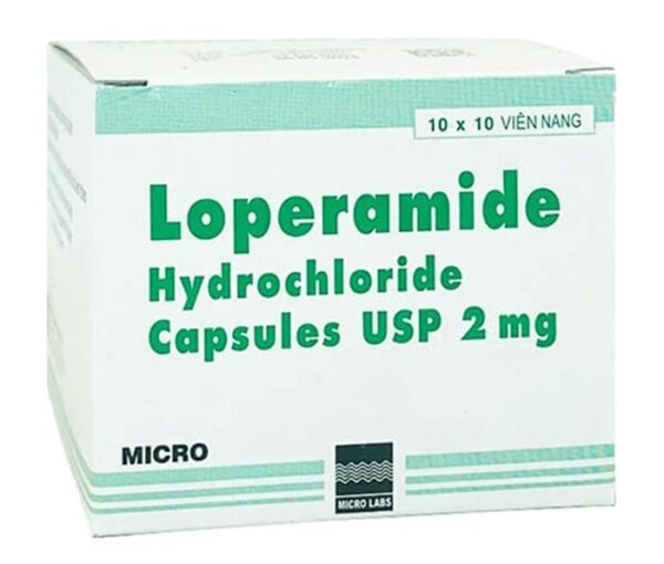 Loperamide Micro (Hộp 10 vỉ x 10 viên)