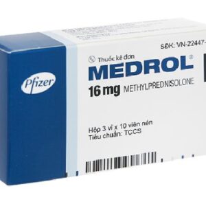 Thuốc Medrol 16mg Pfizer (Hộp 3 vỉ x 10 viên nén)