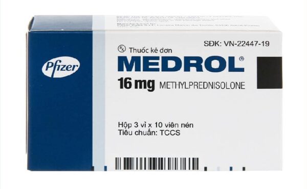 Thuốc Medrol 16mg Pfizer (Hộp 3 vỉ x 10 viên nén)