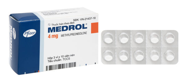 Thuốc Medrol 4mg Pfizer (Hộp 3 vỉ x 10 viên nén)