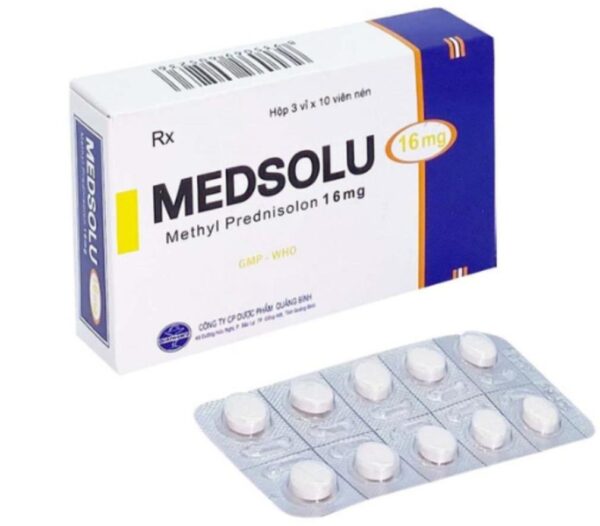 Thuốc Medsolu 16mg (Hộp 3 vỉ x 10 viên nén)