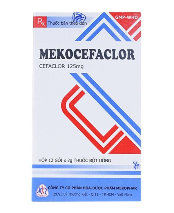 Mekocefaclor 125mg Mekophar (Hộp 12 gói)