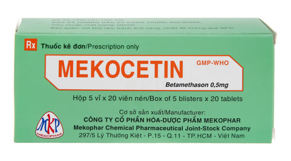 Mekocetin 0.5mg Mekophar (5 vỉ x 20 viên)