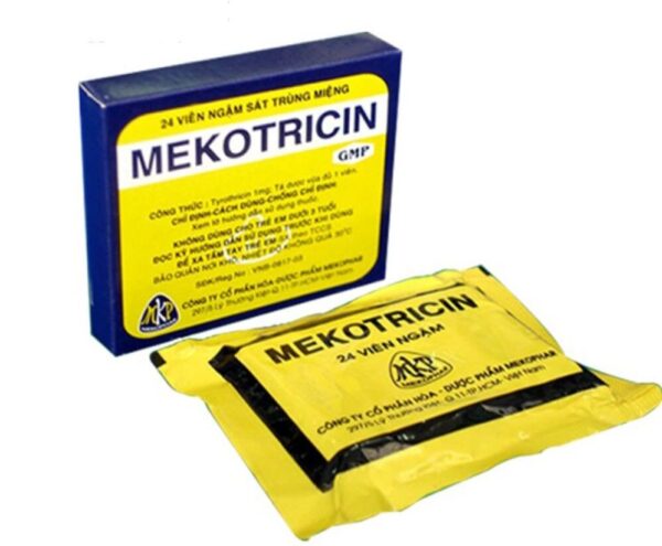 Mekotricin Mekophar (Hộp 24 viên ngậm)