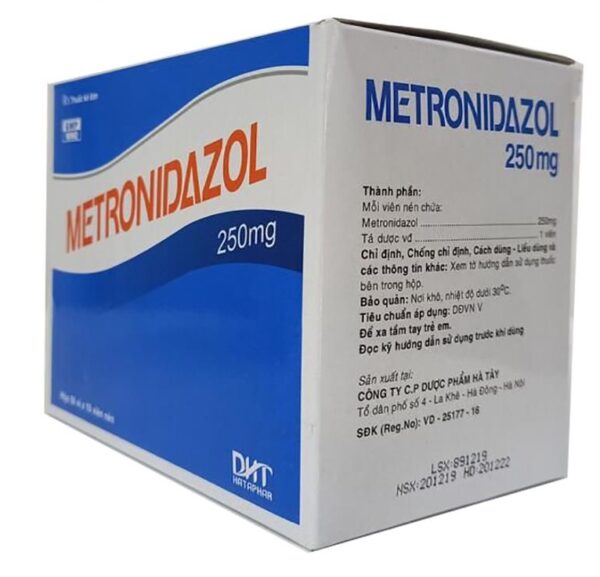 Metronidazol 250mg Hataphar (50 vỉ x 10 viên)