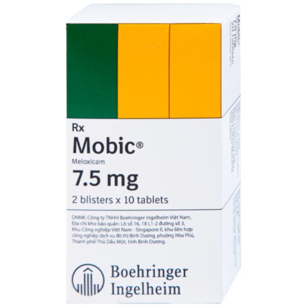 Mobic 7.5mg Boehringer (Hộp 2 vỉ x 10 viên)