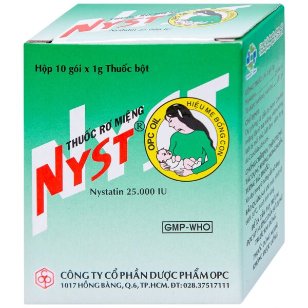 Thuốc rơ miệng Nyst OPC (Hộp 10 gói x 1g)