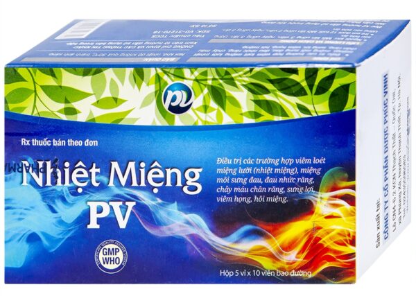 Nhiệt Miệng PV (Hộp 5 vỉ x 10 viên)