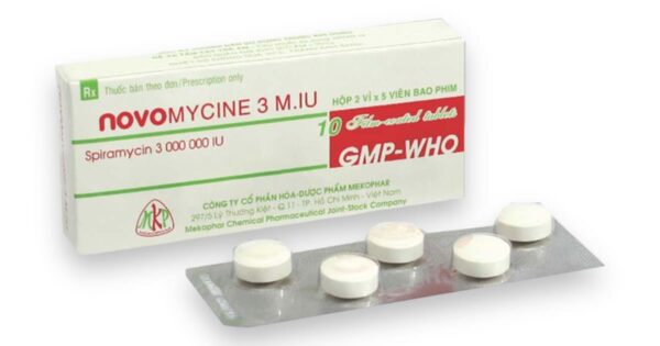 Novomycine 3 M.IU Mekophar ( 2 vỉ x 5 viên)