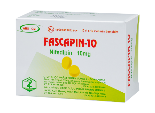 Fascapin-10 (Hộp 10 vỉ x 10 viên)