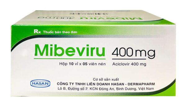 Mibeviru 400mg (Hộp 10 vỉ x 5 viên)