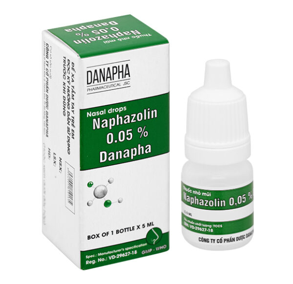 Thuốc nhỏ mũi Naphazolin 0.05% Danapha (Lọ 5ml)