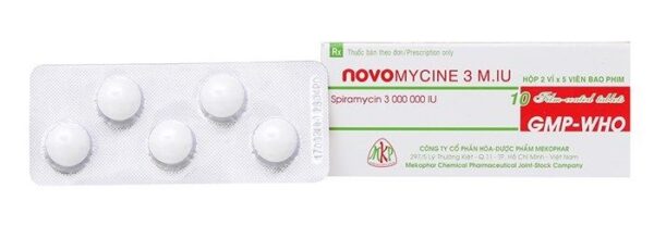 Novomycine 3 M.IU Mekophar ( 2 vỉ x 5 viên)