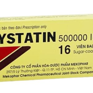 Nystatin 500000 IU (Hộp 2 vỉ x 8 viên)